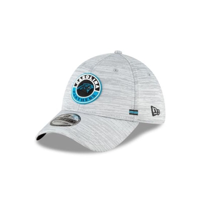 Grey Carolina Panthers Hat - New Era NFL Official NFL Fall Sideline 39THIRTY Stretch Fit Caps USA6273514